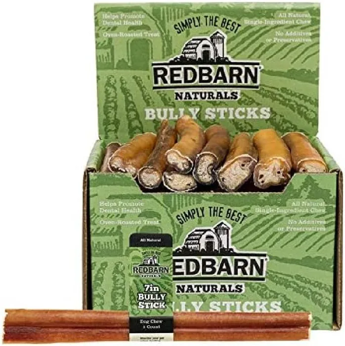 Natural Redbarn Bully Stick 7" 35 Ct