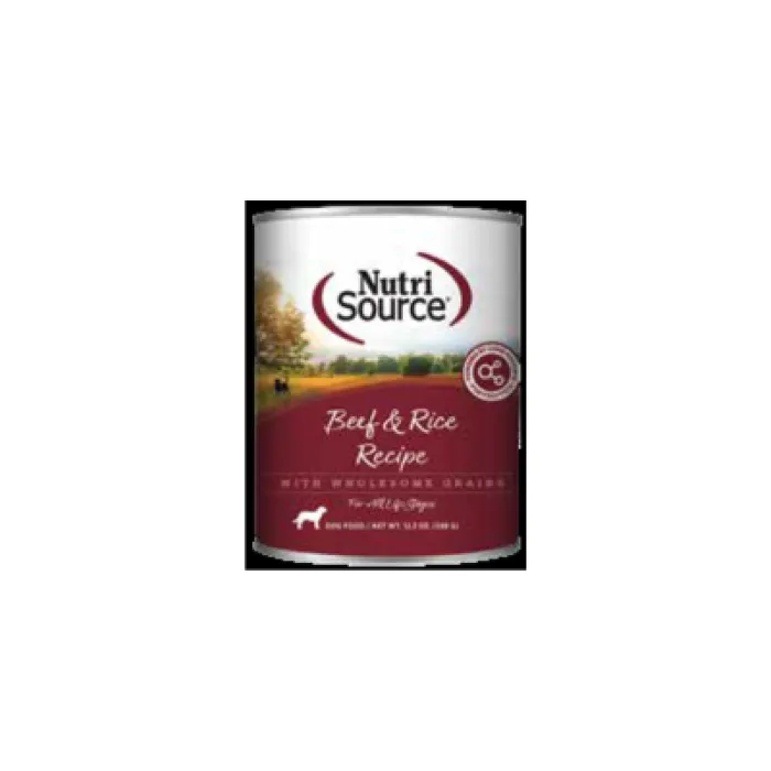 Nutrisource Dog Beef Rice Can 12.3-oz