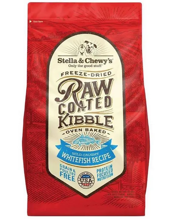 Stella & Chewy's Raw Coated Kibble Whitefish Recipe Grain-free Dog Food, 22-lb