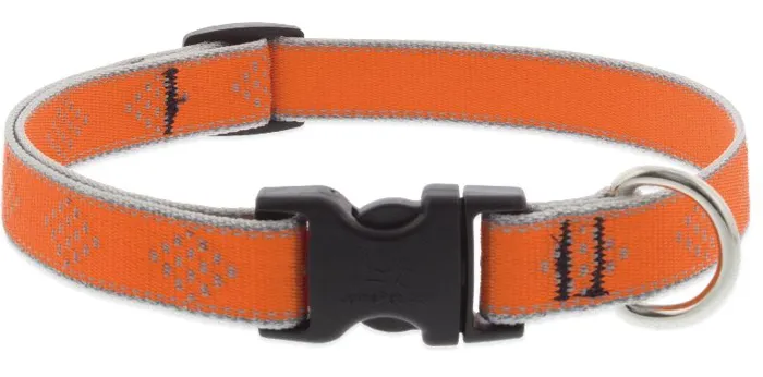 Lupine 3/4" Adj. Collar Orange Diamond 9-14"