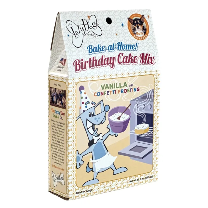 Lazy Dog Cookie Birthday Yellow Cake Mix 12-oz