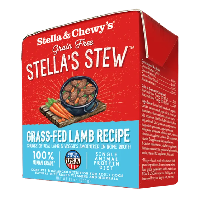 Stella's Stew Grass-fed Lamb Wet Dog Food 11-oz