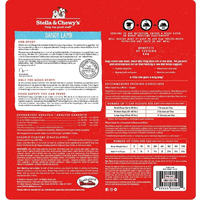Stella & Chewy's Dog Fd Meal Mixers Lamb 3.5-oz