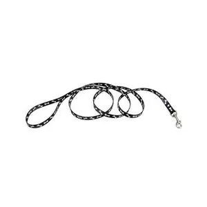 Dog Leash - Black Bones 5/8" X 06'