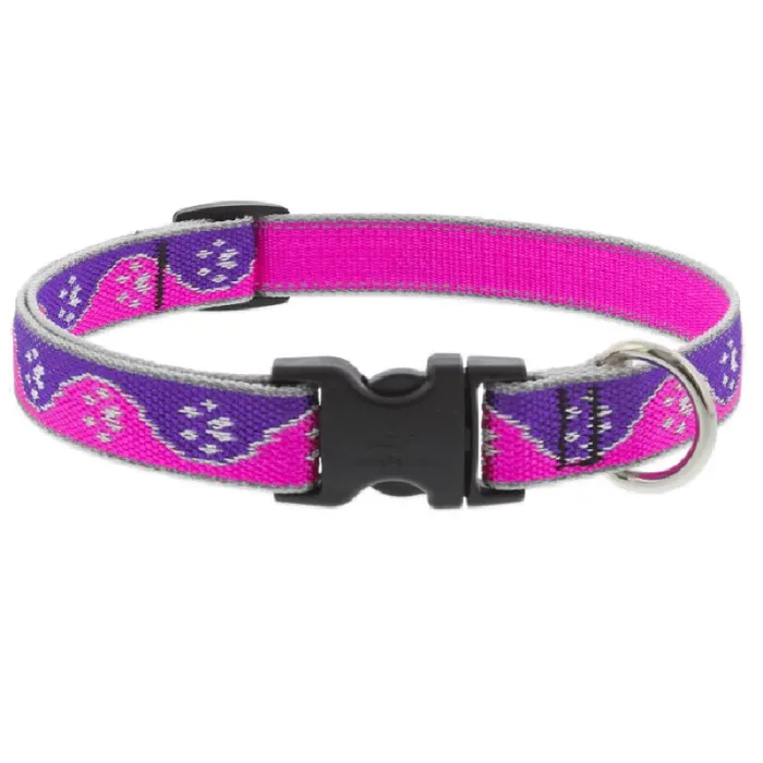 3/4 Inch Pink Paws Collar 13-22