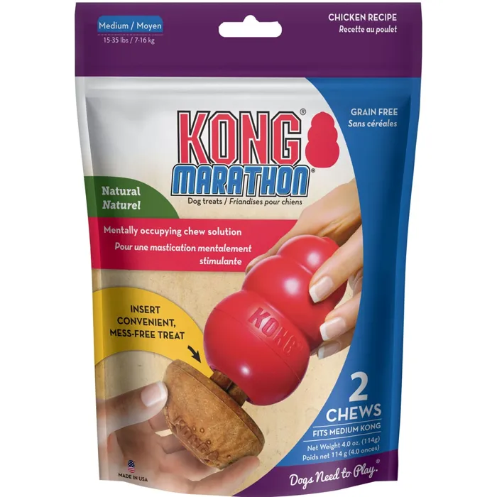 Kong Marathon Chicken Dog Treat Medium 2pk