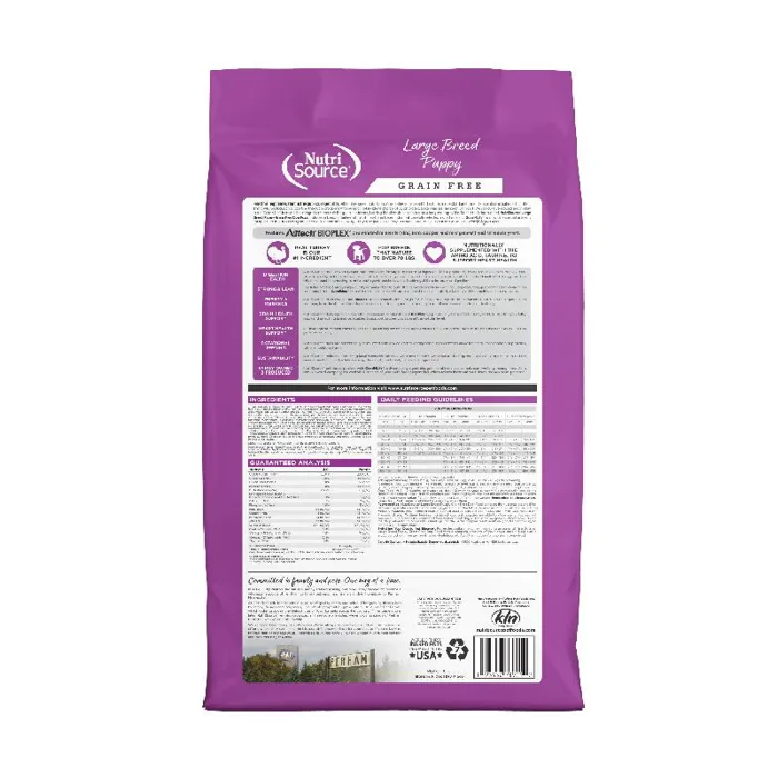 Nutrisource Grain Free Large Breed Puppy 30 Lbs