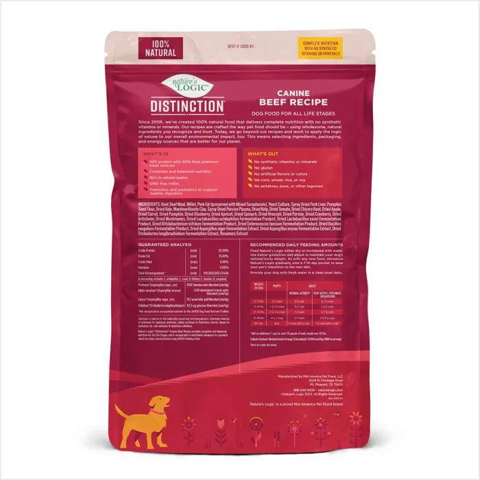 Nature's Logic Distinction Beef Dry Dog 24-lb