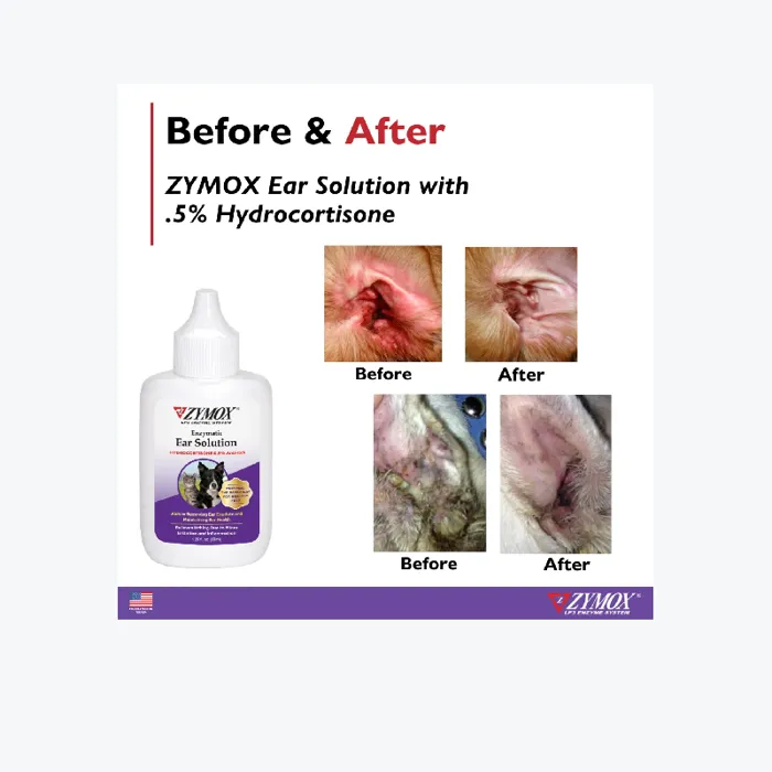 Zymox Ear Solution 5 Hydrocort 1.25 Oz