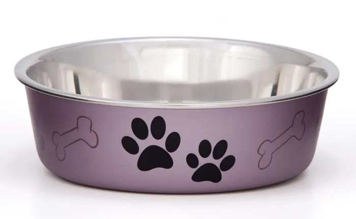 Loving Pets Bella Bowl Metallic Grape Small