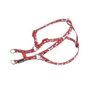 Comfort Wrap Adjustable Dog Harness - Red And Whit