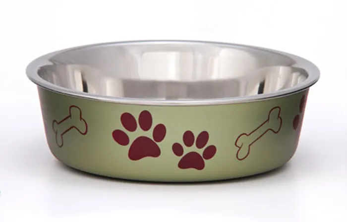 Loving Pets Bella Bowl Metallic Artichoke Large