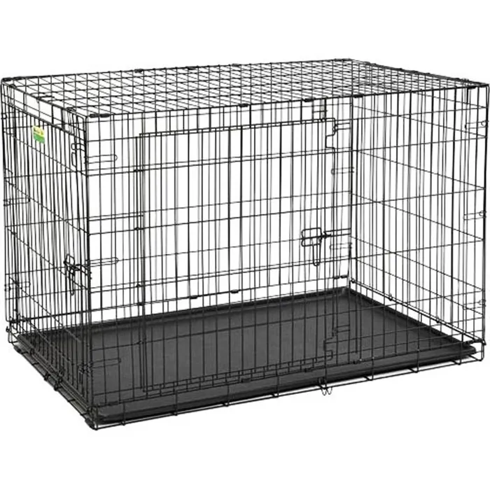 Contour Double Door Dog Crate Black 48x30x33