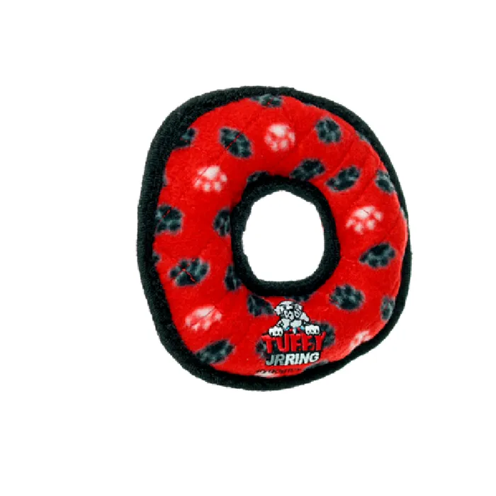 Tuffy's Ultimate Rumble Ring Junior Red Paw Print