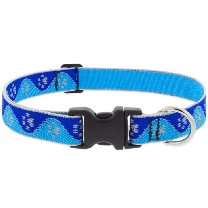 1 Inch Blue Paws Collar 12-20