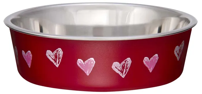 Loving Pets Bella Bowl Hearts Medium