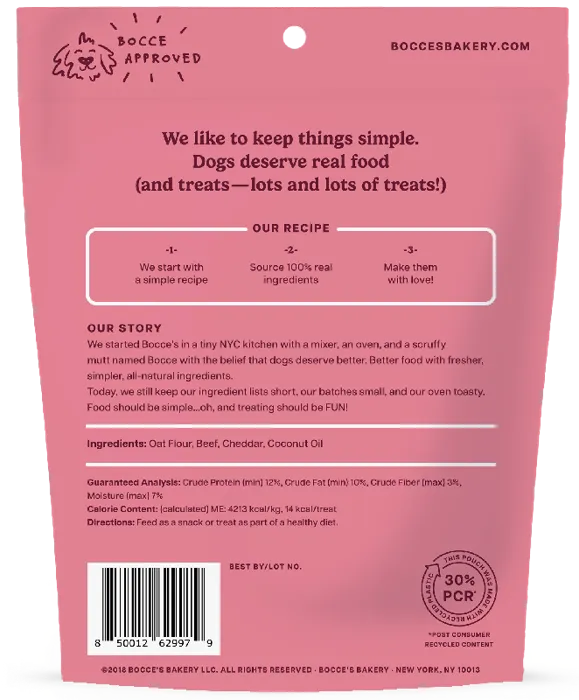Bocce's Dog Treat Everyday Bisc Say Moooo 5-oz