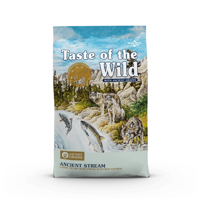 Ancient Stream Smoked Salmon & Ancient Grain Recipe Dry Dog Food 14-lb