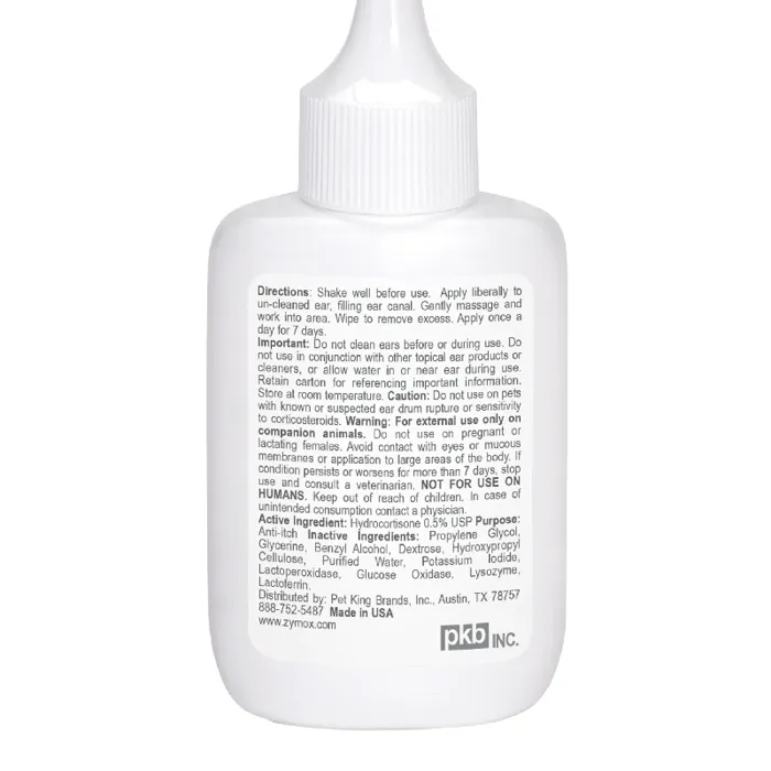 Zymox Ear Solution 5 Hydrocort 1.25 Oz