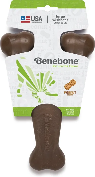 Benebone Dog Wishbone Peanut Butter Large