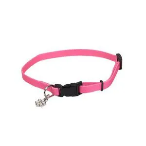 Adjustable Dog Collar - Neon Pink 3/8" X 06"-08"