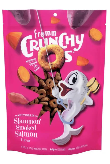 Fromm Crunchy O's Treats Slammon' Smoked Salmon 6-oz
