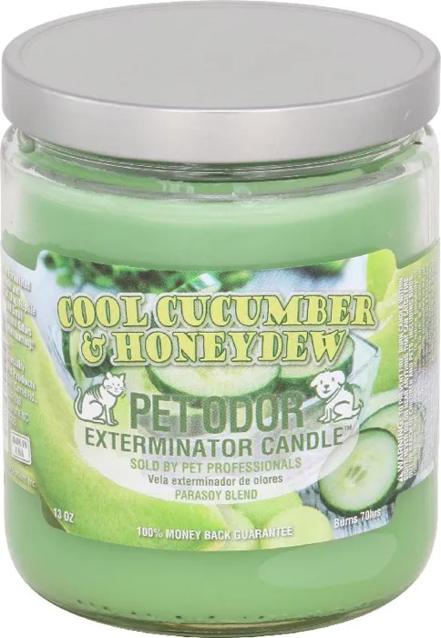 Pet Odor, Candle Cool Cucumber & Honeydew