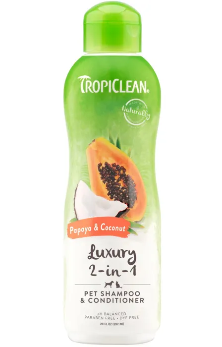 Shampoo & Conditioner Papaya & Coconut Luxury 2-in-1 Cleansing Formula For Dog & Cat 20-oz