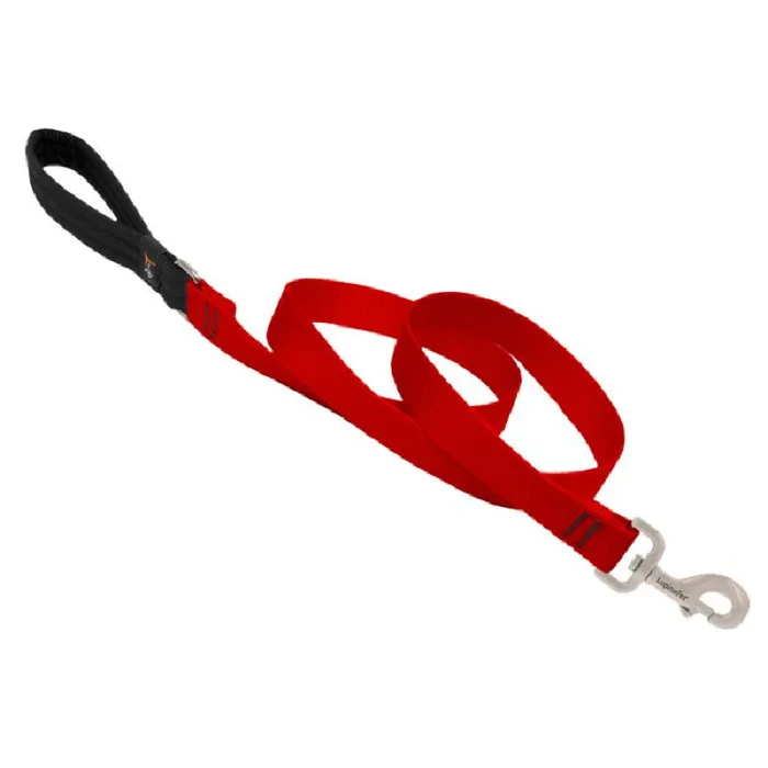 Lupine Solid Color Lead - 1" Red 4 Ft