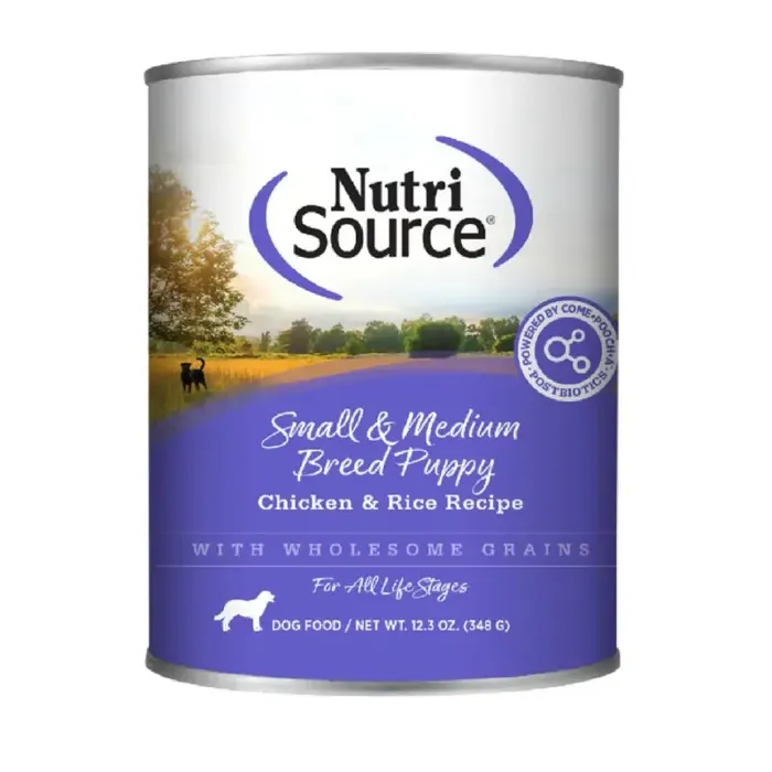 Nutrisource Puppy Chicken Rice Small Medium Breed Can 12.3oz 12/cs