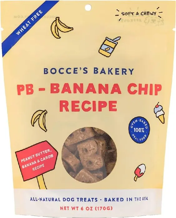 Bocce's Bakery Dog Peanut Butter Banana Chip 6 Oz