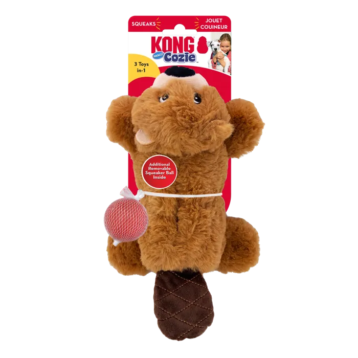 Kong D Cozie Pocketz Beavr Sm