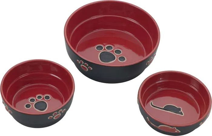 Fresco Dog Dish Red 7"
