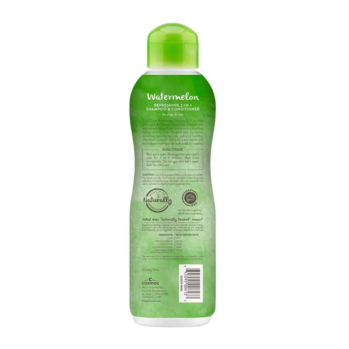 Tropiclean 2-in-1 Shampoo Watermelon 20-oz