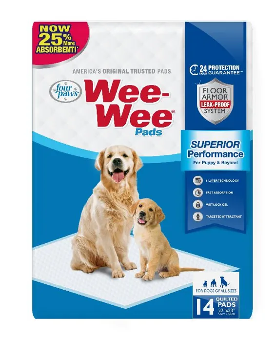 Wee-wee Absorbent Dog Pads 14-ct
