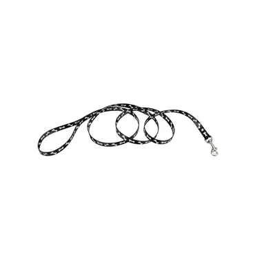 Styles Dog Leash Black Bones Sml - 5/8" X 6'