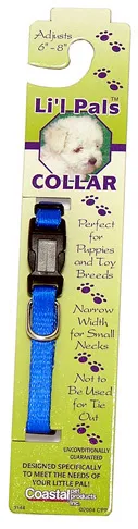 Adjustable Dog Collar - Blue 3/8" X 06"-08"