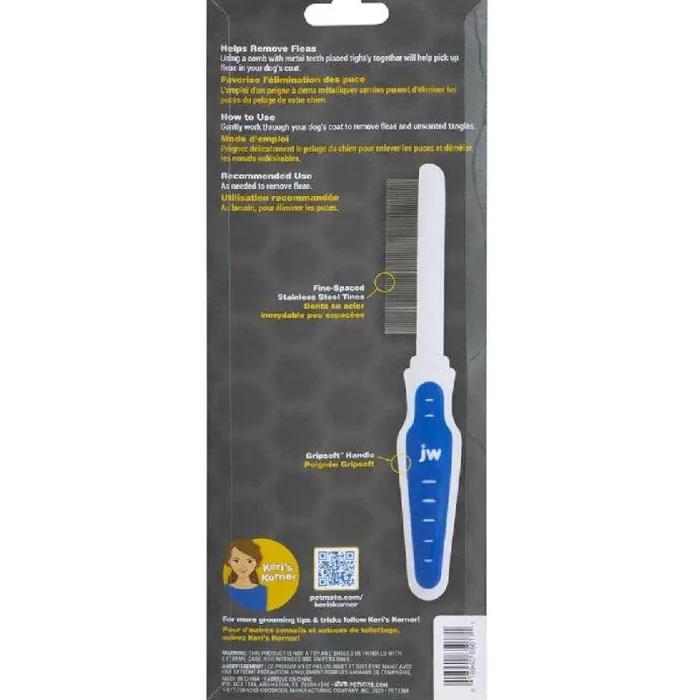Jw Comb Flea Soft Grip Handle