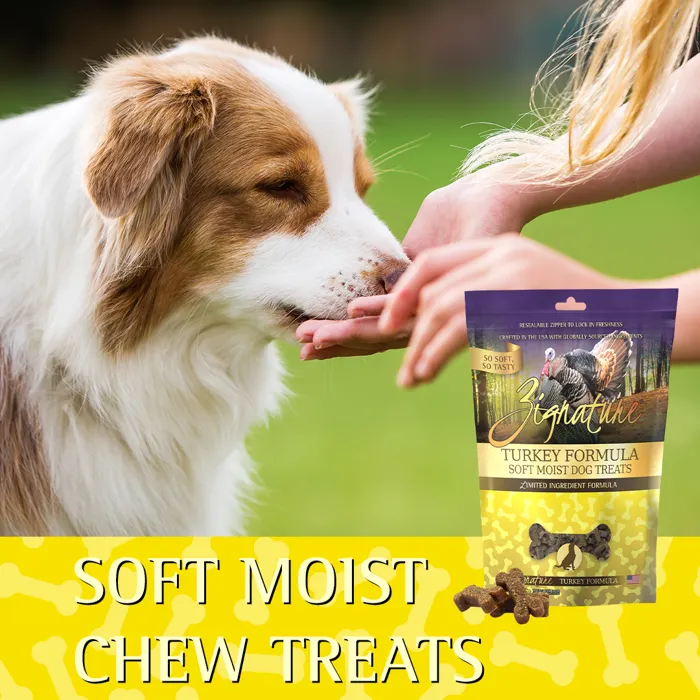 Zignature Dog Treat Soft Moist Turkey Hearts 4-oz
