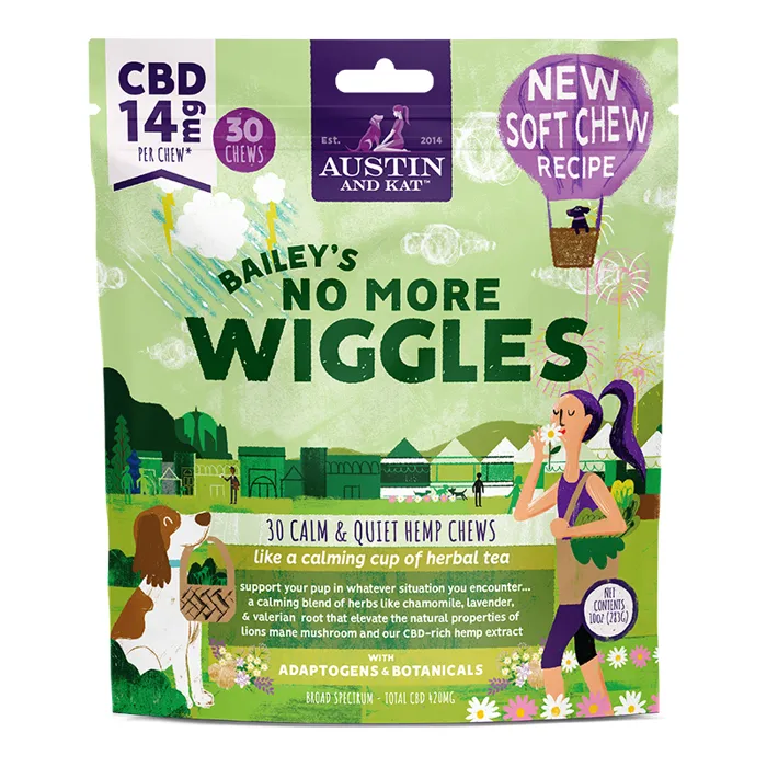 Austin & Kat Bailey's No More Wiggles Chews 14mg 10-oz