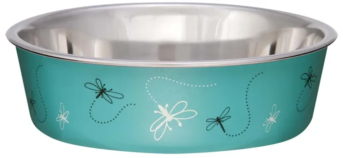 Bella Bowl Designer Dragonfly Trq Md 6.75" 28-oz