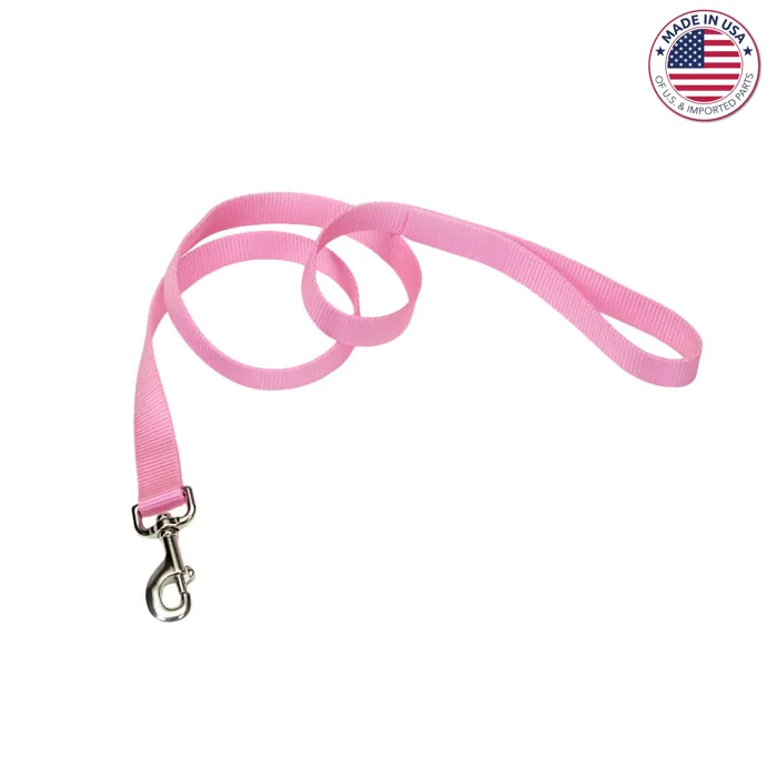Single Ply Dog Leash - Pink Bright 1" X 04'