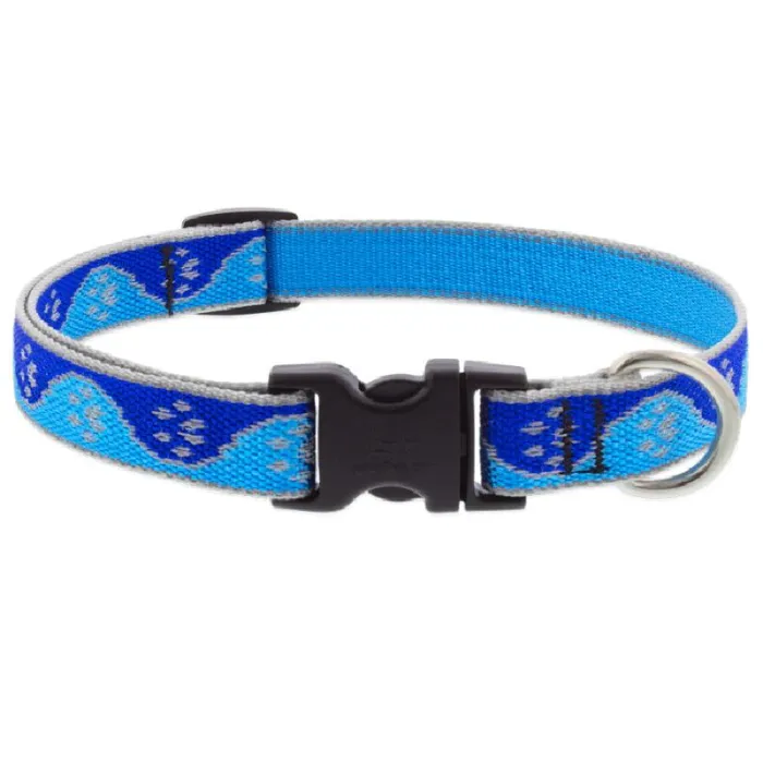 3/4 Inch Blue Paws Collar 9"-14"