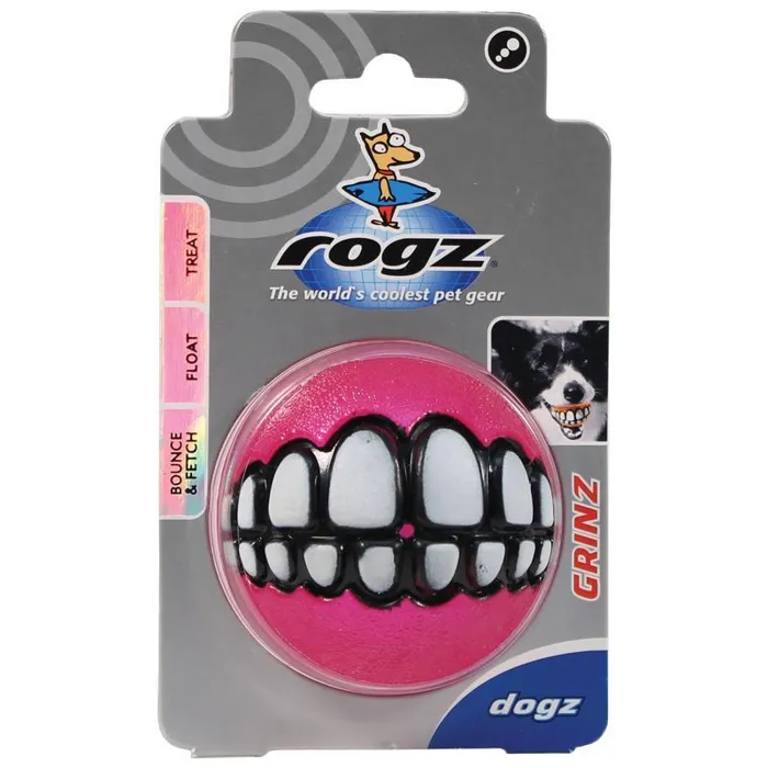 Rogz Grinz Medium Treat Ball Dog 2.4"