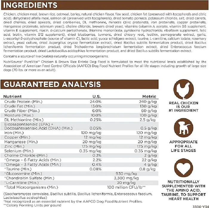 Pure Vita Chicken And Rice - 25lb