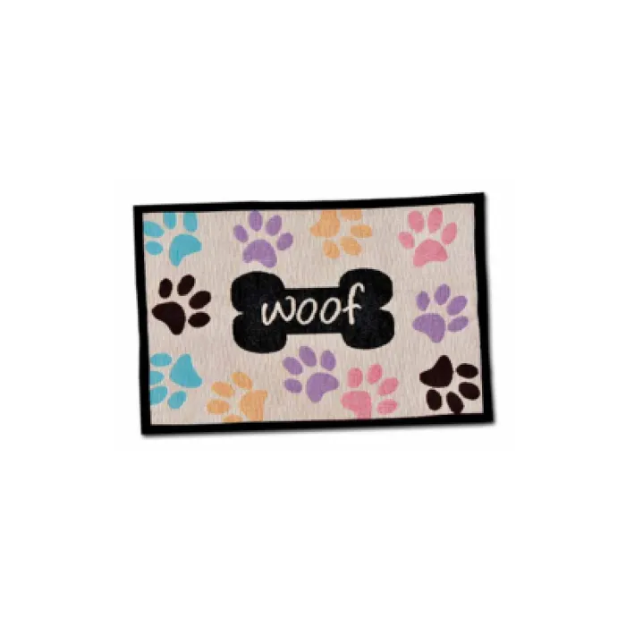 Loving Bella Mat Woof Multi Paw