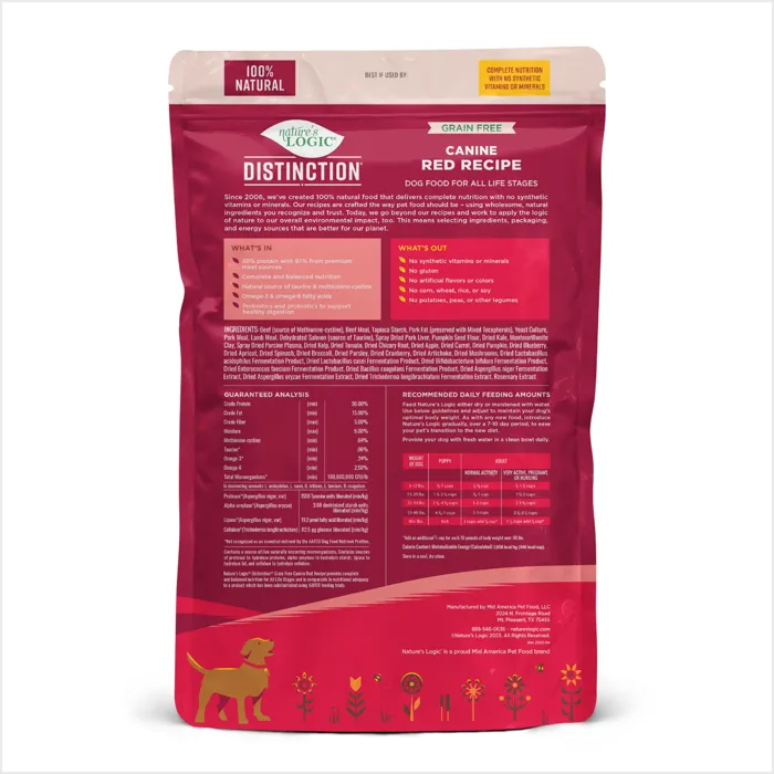 Nature's Logic Dog Distinction Gf Red 4.4-lb