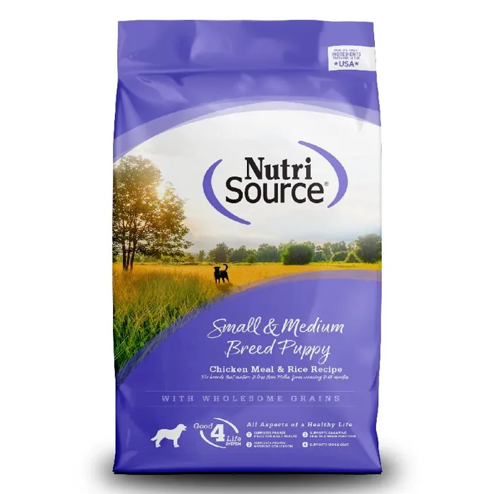 Nutrisource Small & Medium Breed Puppy Ckn Meal & Rice W/ Wholesome Grains Dry Dog Food, 26-lb