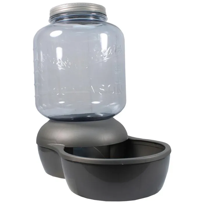Mason Jar Replendish Dry Food Feeder Clear/silver