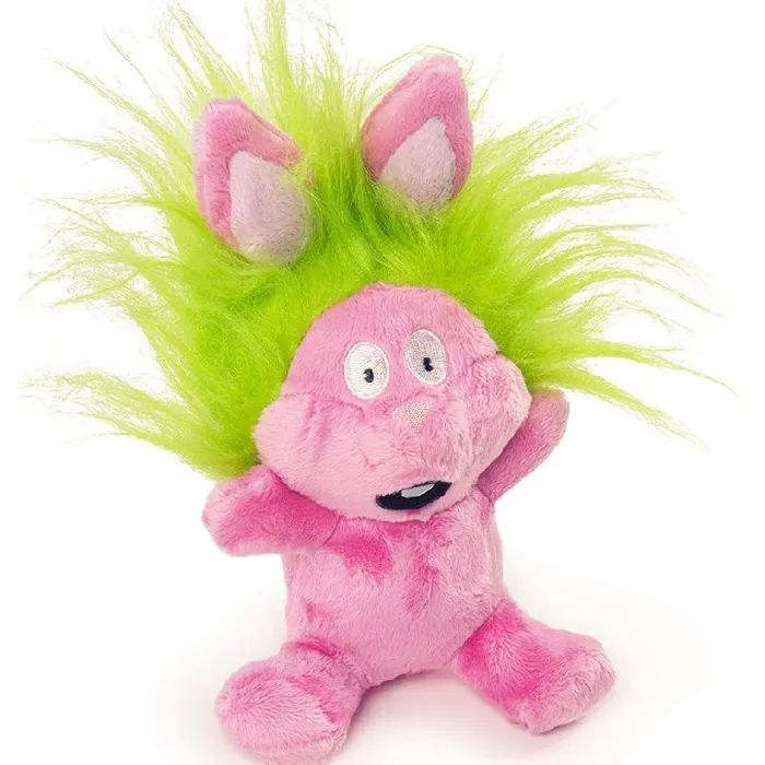 Lg. Godog Silent Squeak Rabbit Crazy Hair